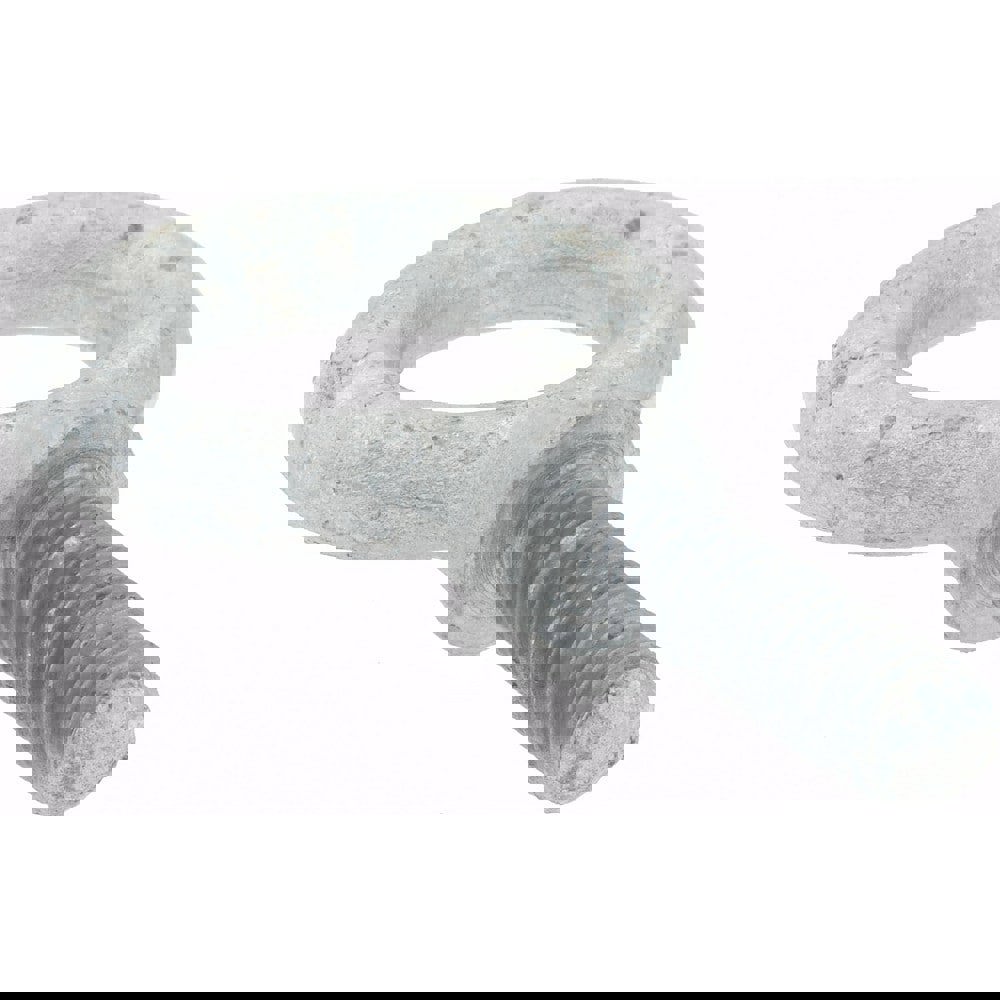 Fixed Lifting Eye Bolt: With Shoulder, 1,300 lb Capacity, 3/8-16 Thread, Grade 1030 Steel